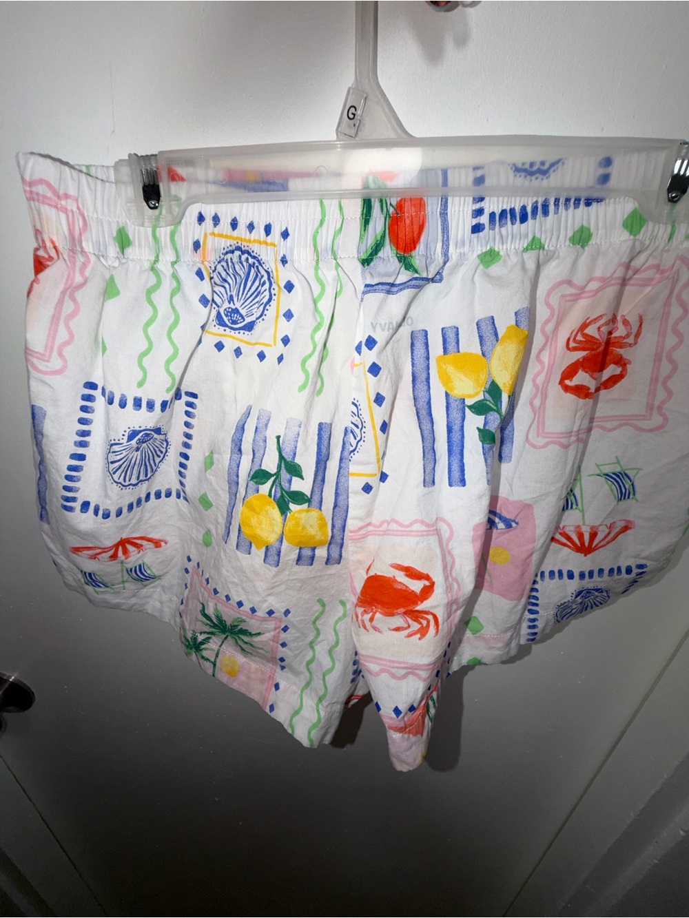 Old Navy White Lemon & Nautical Patch Print Shorts